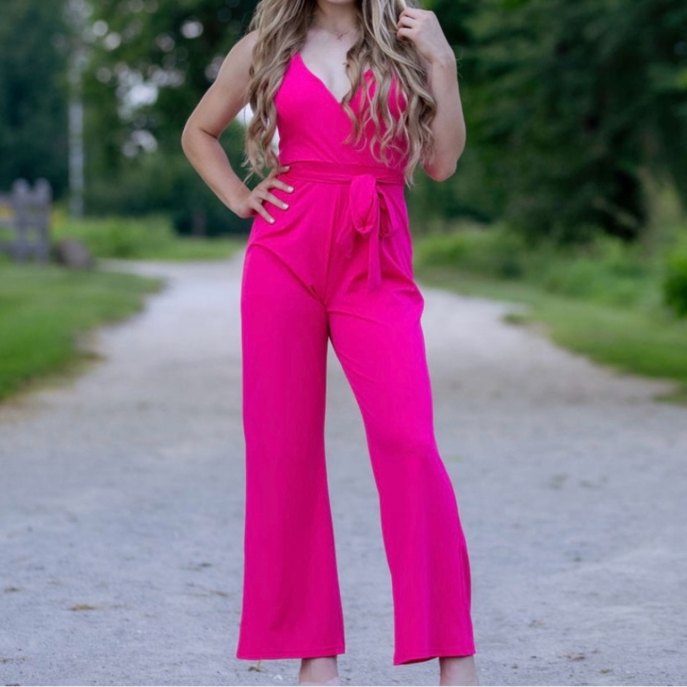 Elegant Pink Jumpsuit